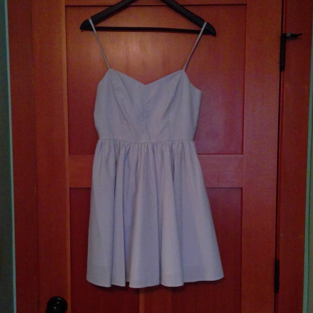 Blue Pinstripe Dress